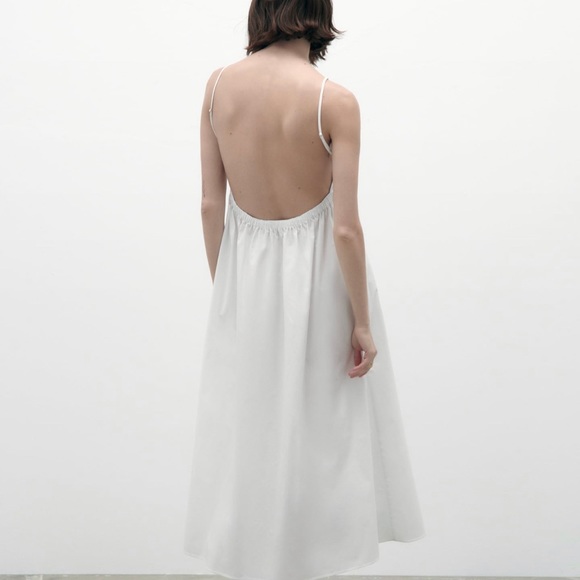WHITE BACKLESS ZARA DRESS - Picture 3 of 3